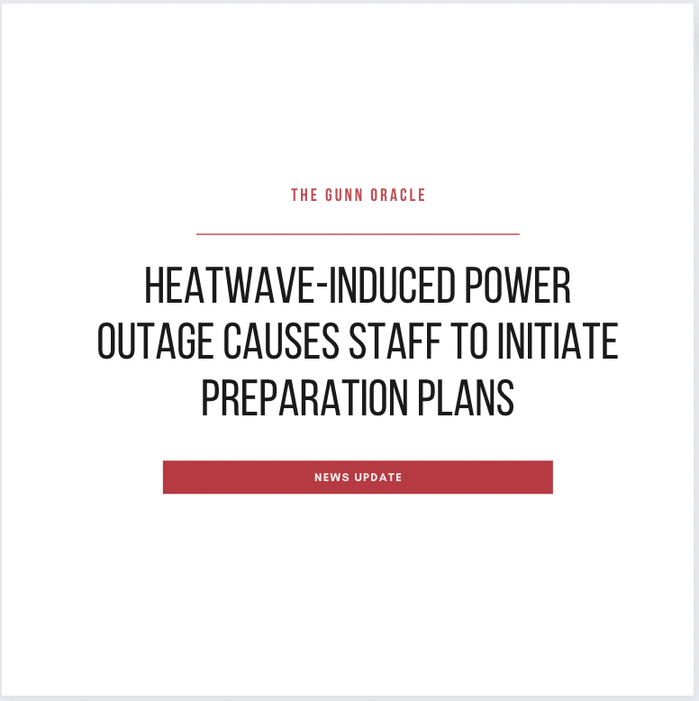 Heatwave-induced power outage causes staff to initiate preparation plans