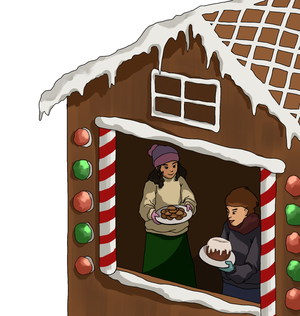 The Oracle staffers attempt to bake festive desserts
